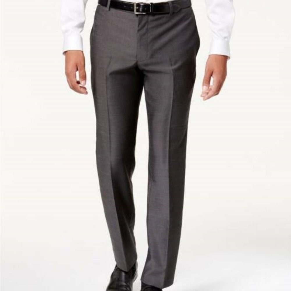 INC International Concepts Slim Fit Grey Suit Pants 34x32